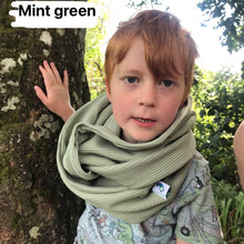 Load image into Gallery viewer, Organic infinity scarf waffle cotton