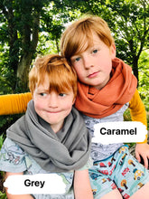 Load image into Gallery viewer, Organic infinity scarf waffle cotton