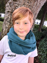 Load image into Gallery viewer, Organic infinity scarf waffle cotton